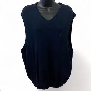 NWOT Polo by Ralph Lauren Navy Blue Sweater Vest XL